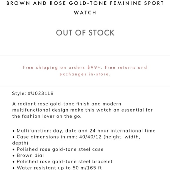 GUESS U0231L8 Ladies Sport Watch - Picture 3 of 4